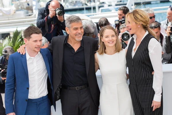 Cannes France Μαΐου Jack Connell George Clooney Jodie Foster Julia — Φωτογραφία Αρχείου