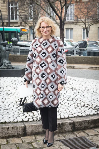 Evelina Khromtchenko Arrives Miu Miu Show Place Iena Paris Fashion — Stock Photo, Image