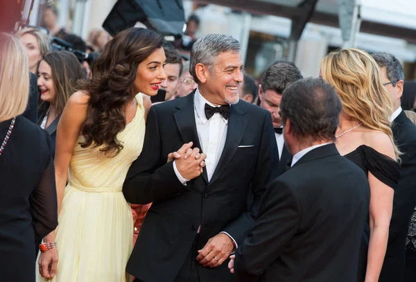 Cannes Francia Maggio Amal Clooney George Clooney Julia Roberts Partecipano — Foto Stock