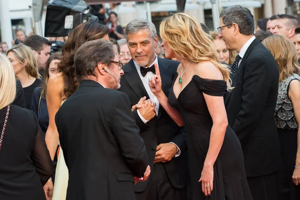 Cannes France Μαΐου Amal Clooney George Clooney Julia Roberts Παρευρίσκονται — Φωτογραφία Αρχείου