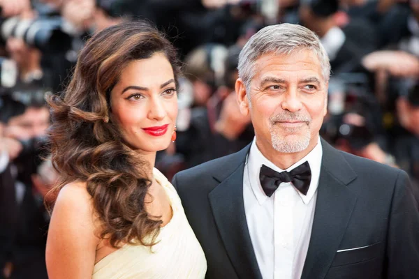 Cannes Francia Mayo Amal Clooney George Clooney Asisten Proyección Money — Foto de Stock