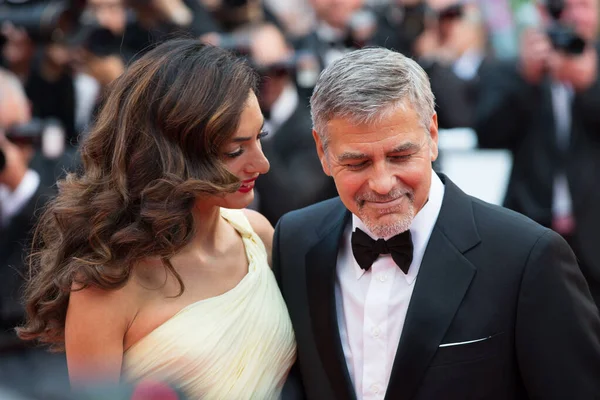 Cannes Francia Mayo Amal Clooney George Clooney Asisten Proyección Money — Foto de Stock