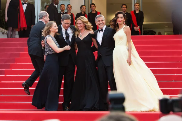 Cannes Francia Mayo Jodie Foster Julia Roberts George Clooney Amal — Foto de Stock