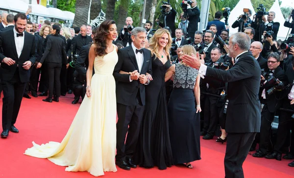 Cannes Frankrijk Mei Jodie Foster Julia Roberts George Clooney Amal — Stockfoto