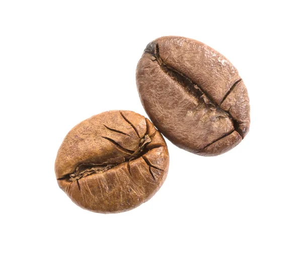 Roasted coffee beans isolated on white — Stock Photo, Image