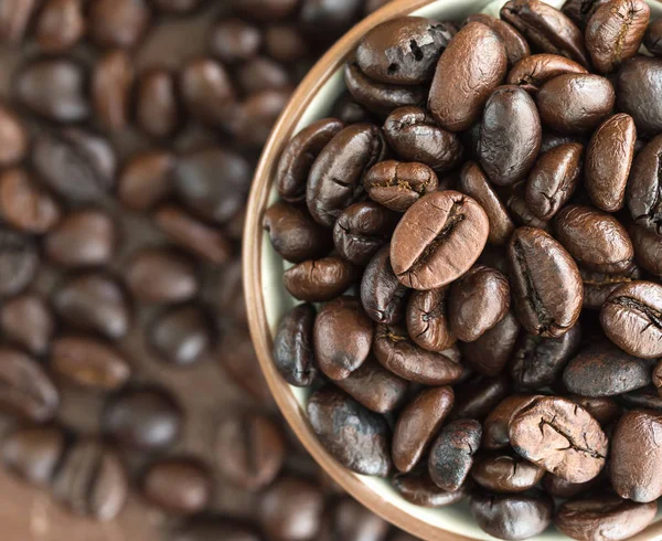 Üstten Görünüm kahvenin kahve Kupası