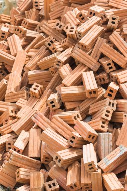 Kırmızı tuğla yığını 