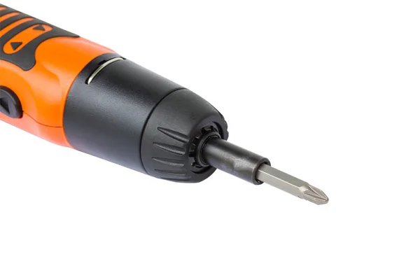 Cordless screwdriver isolate on white — Stock Photo, Image