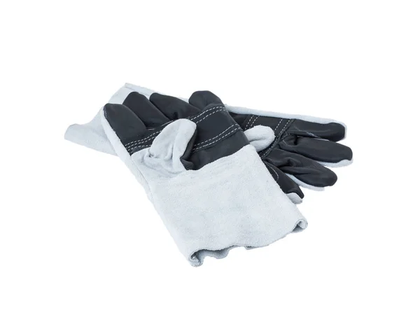 Leather gloves on white — Stock Photo, Image