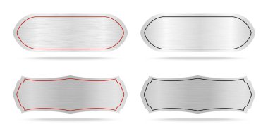 Vektör Metal isim levhası veya metalik etiketleri