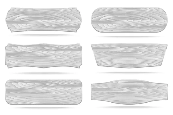Shapes witte houten bord borden — Stockvector