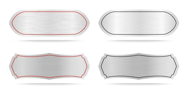 矢量金属铭牌或金属标签 — 图库矢量图片