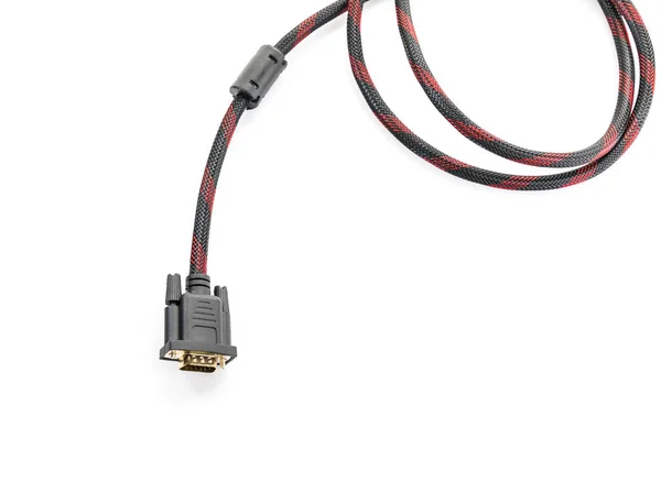 HDMI cable and VGA cable connector on white — Stock Photo, Image