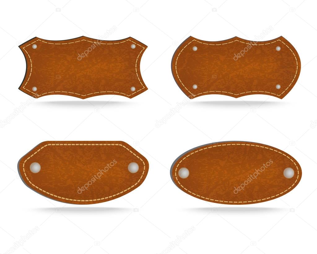 Shapes of leather tag