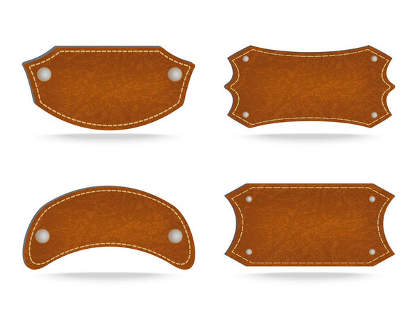 Shapes of leather tag