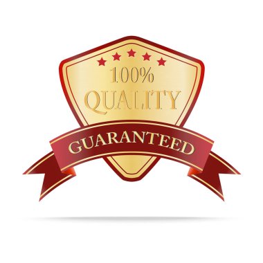 Lüks altın ve kırmızı kalite kalkanlar etiket