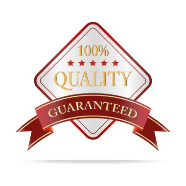 Lüks gümüş ve kırmızı kalite kalkanlar etiket