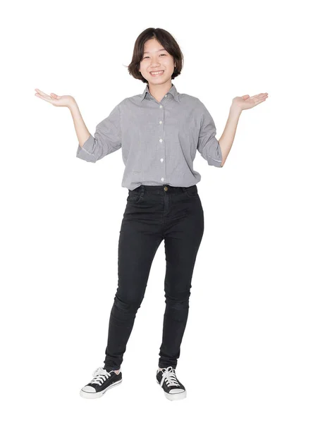 Close up female short hair with shirt — Stock Photo, Image