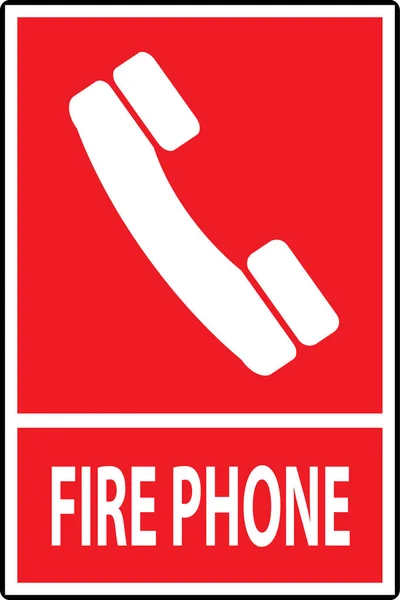 Vuur telefoon noodgevallen teken — Stockfoto