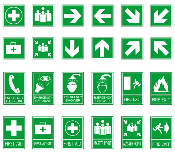 Green safty sign — Stock Photo, Image