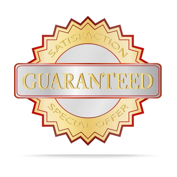 Luxury Gold and silver  guarantee shields label — Stock Photo, Image
