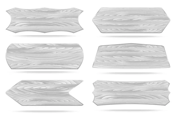 Shapes witte houten bord borden — Stockfoto