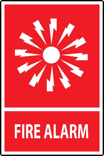 Brandalarm noodgevallen tekenen — Stockvector