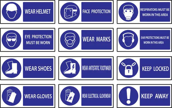 Endüstriyel uygulamalarda kullanılan zorunlu işareti.