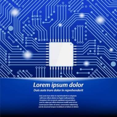 Devre kartı ile CPU (merkezi işlem birimi)