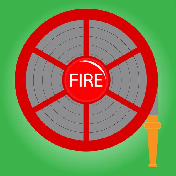 Carretel de mangueira de incêndio — Vetor de Stock