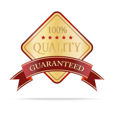 Lüks altın ve kırmızı kalite kalkanlar etiket