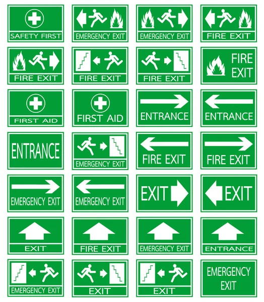 Green safety sign — Stockový vektor