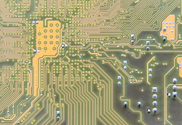 Placa de circuito integrada no computador — Fotografia de Stock