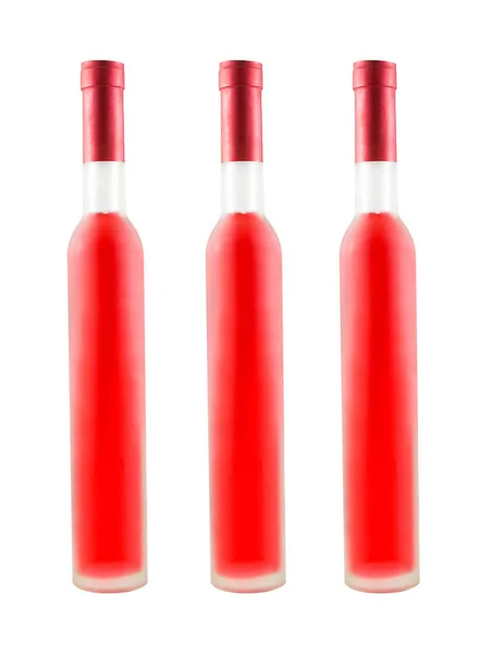 Röd vinflaska — Stockfoto