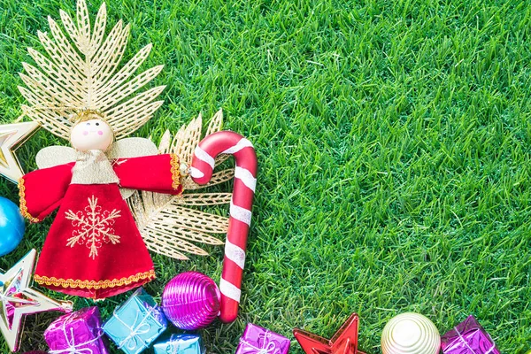 Boneca de anjo de Natal e decoração de Natal — Fotografia de Stock