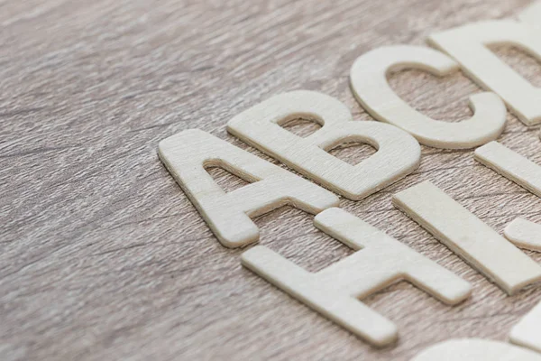 ABC sobre el fondo de madera — Foto de Stock