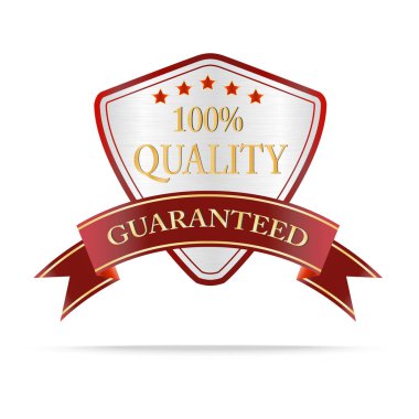 Lüks gümüş ve kırmızı kalite kalkanlar etiket