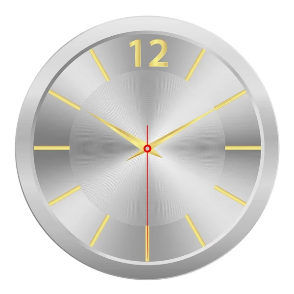 Металевий годинник для обличчя ізольований — стоковий вектор