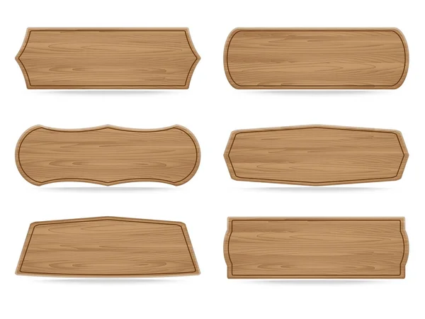 Vektör şekilleri ahşap tabela