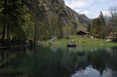 İsviçre 'nin Lucerne kasabası. Pilatus Dağı 'nın yanında
