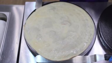 Kızartma ve krep tava, yumuşatma Cook Üstten Görünüm