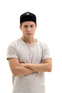 Yakışıklı genç dansçı stüdyo portresi