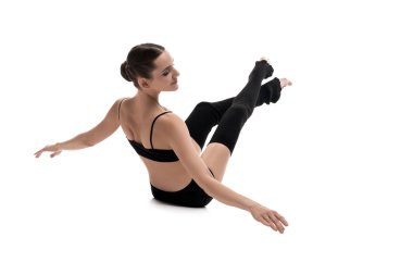 Siyah spor kıyafetli kız dikiz aynası eğitimi alıyor.