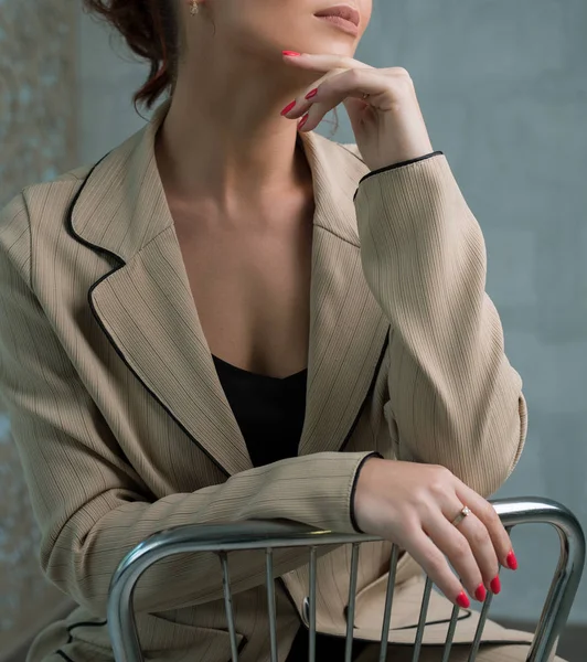 Romântico mulher estúdio retrato — Fotografia de Stock