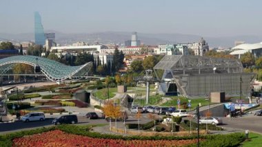 Tbilisi güzel günbatımı cityscape