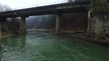 Karpatlar Nehri üzerinde ile eski köprü manzara