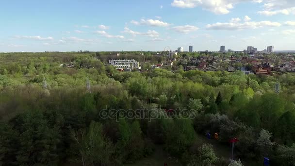 Kharkiv staden centrerar med Gorky park — Stockvideo