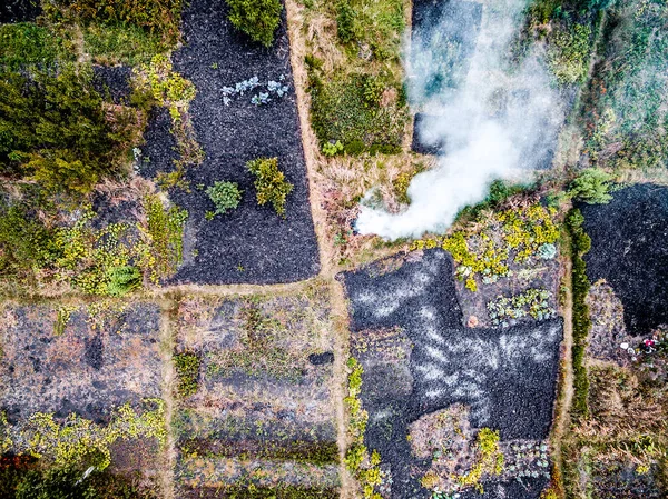 Suburb terrain with markings dividing it on pieces, top view — Stock Photo, Image