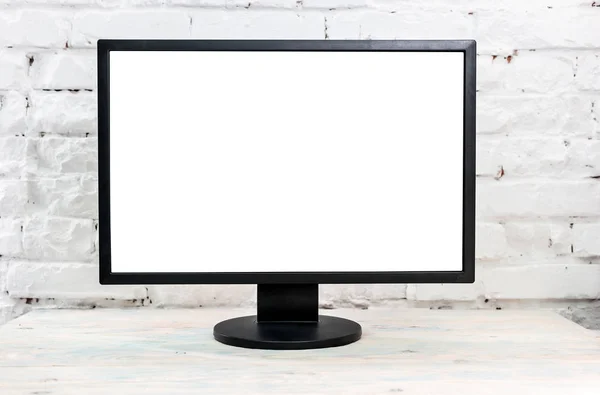 Computer monitor on a table