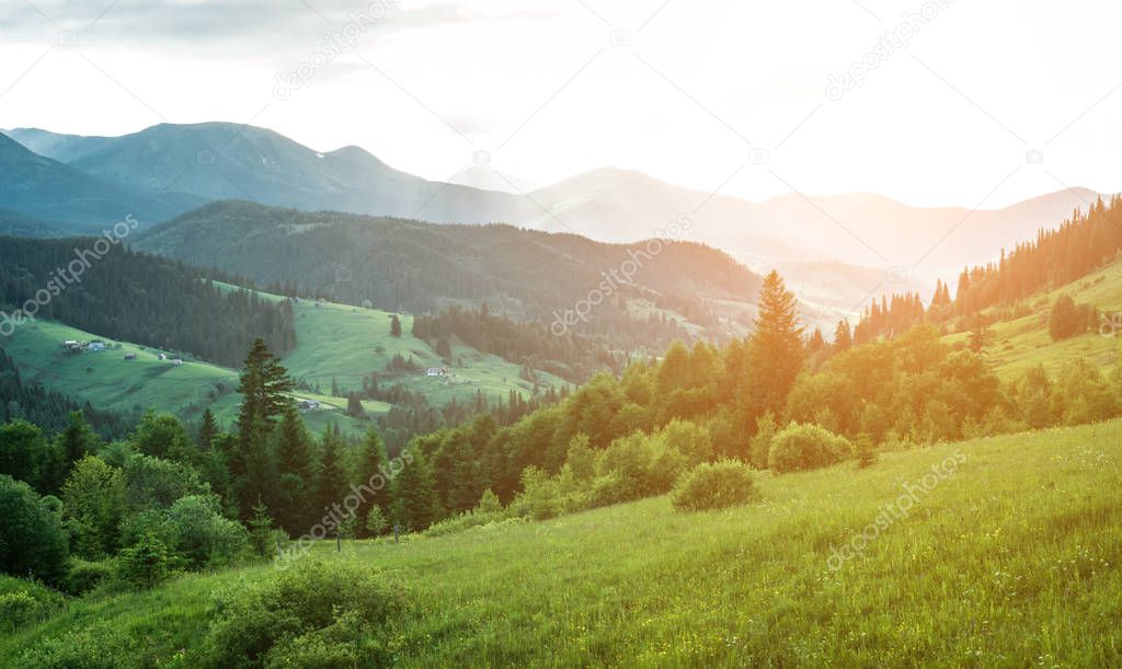 Scenic mountain landscape